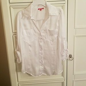 White button up blouse
